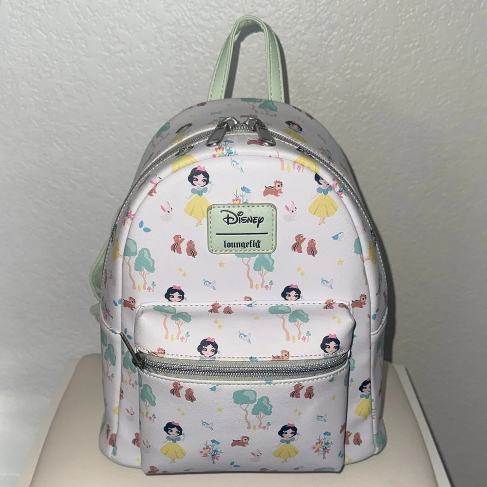 Loungefly Disney Princess Snow White Mini Backpack - White and Mint